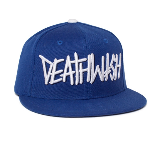 Deathwish Death Spray Snapback Cap (Blue/White)
