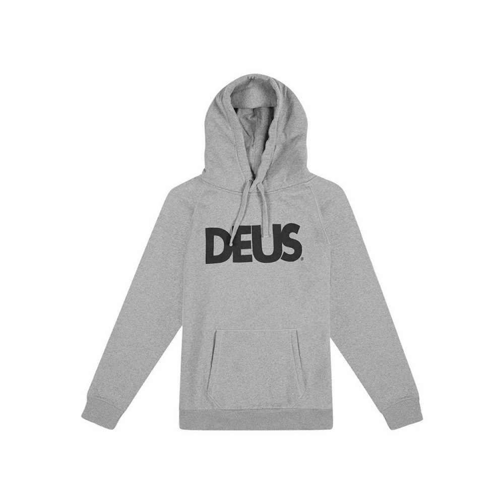 Deus Ex Machina All Caps Pullover Hooded Sweatshirt (Grey Marle)