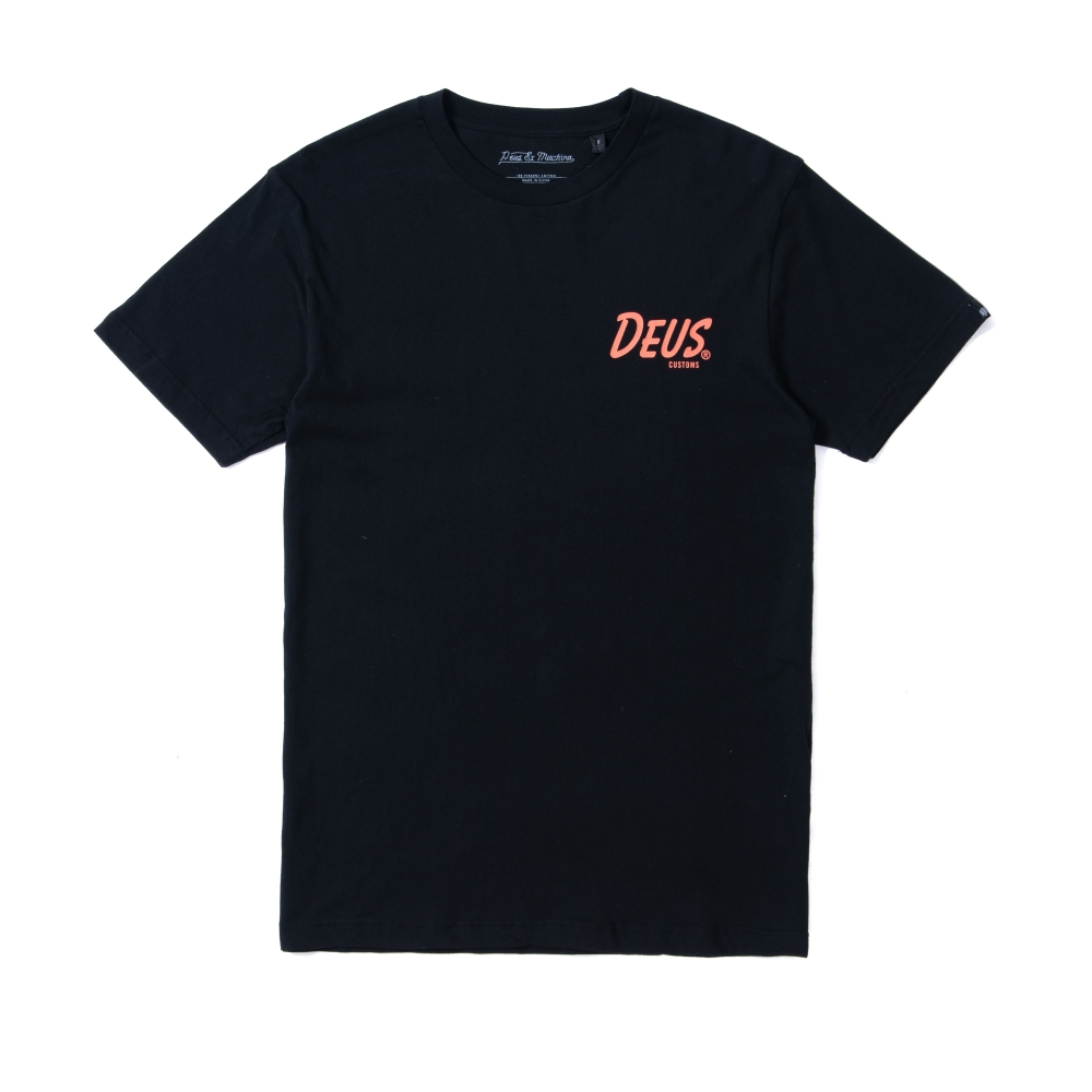 Deus Ex Machina Oblique T-Shirt (Black/Orange) - DMW51267 - Consortium