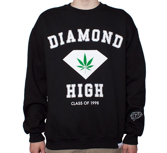 Diamond Supply Co. Diamond High Crew Neck Sweatshirt (Black)