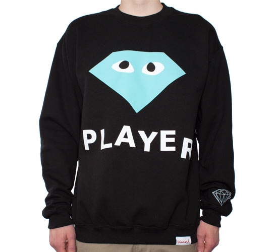 Diamond Supply Co. Player Crew Neck Sweatshirt (Black)