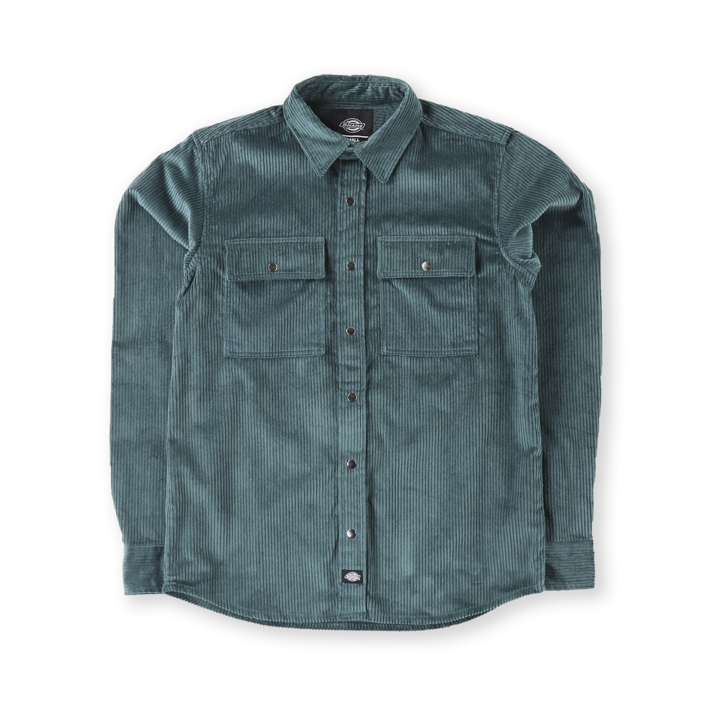 Dickies Ivel Corduroy Long Sleeve Shirt (Forest)