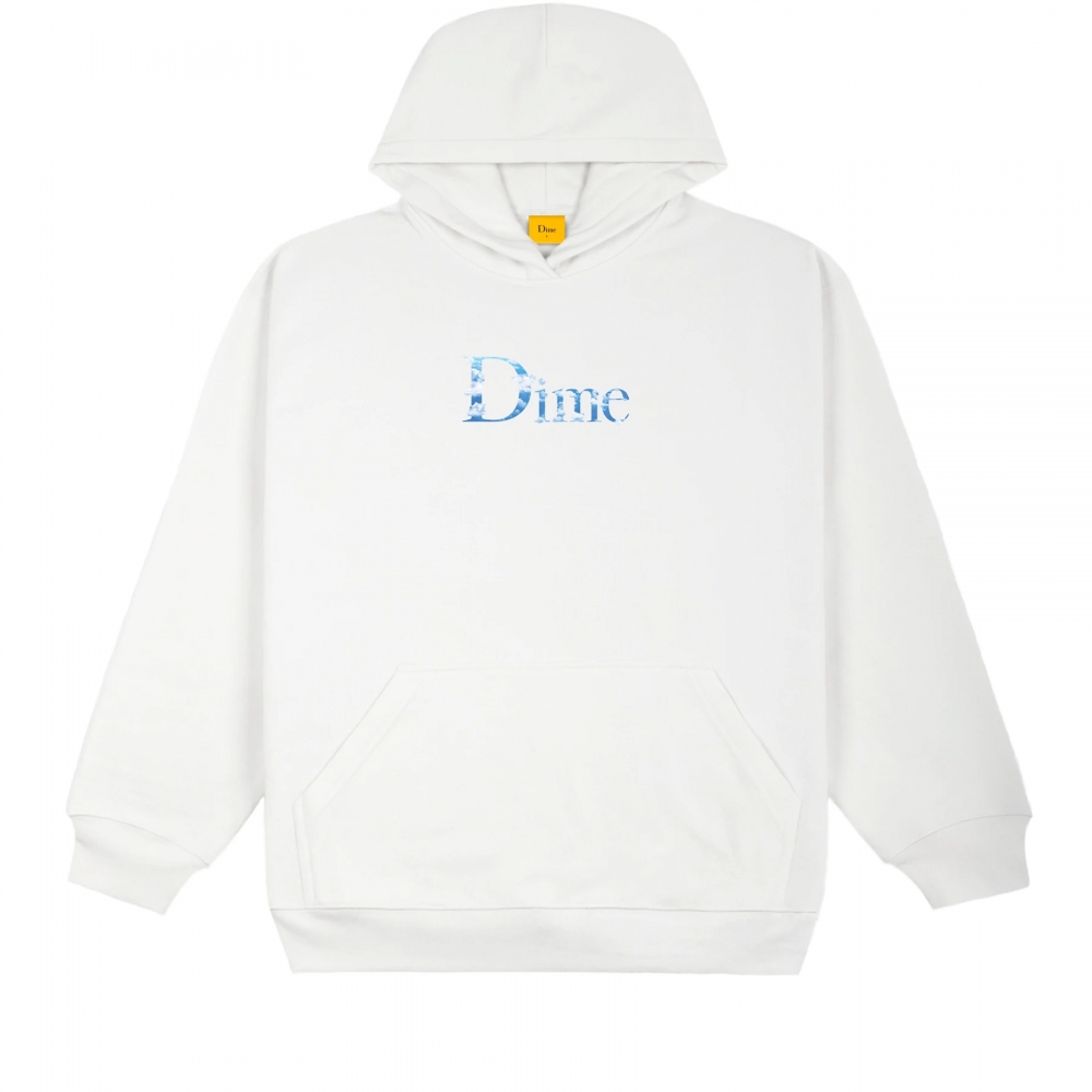 Dime Classic Chemtrail Pullover Hooded Sweatshirt (White)