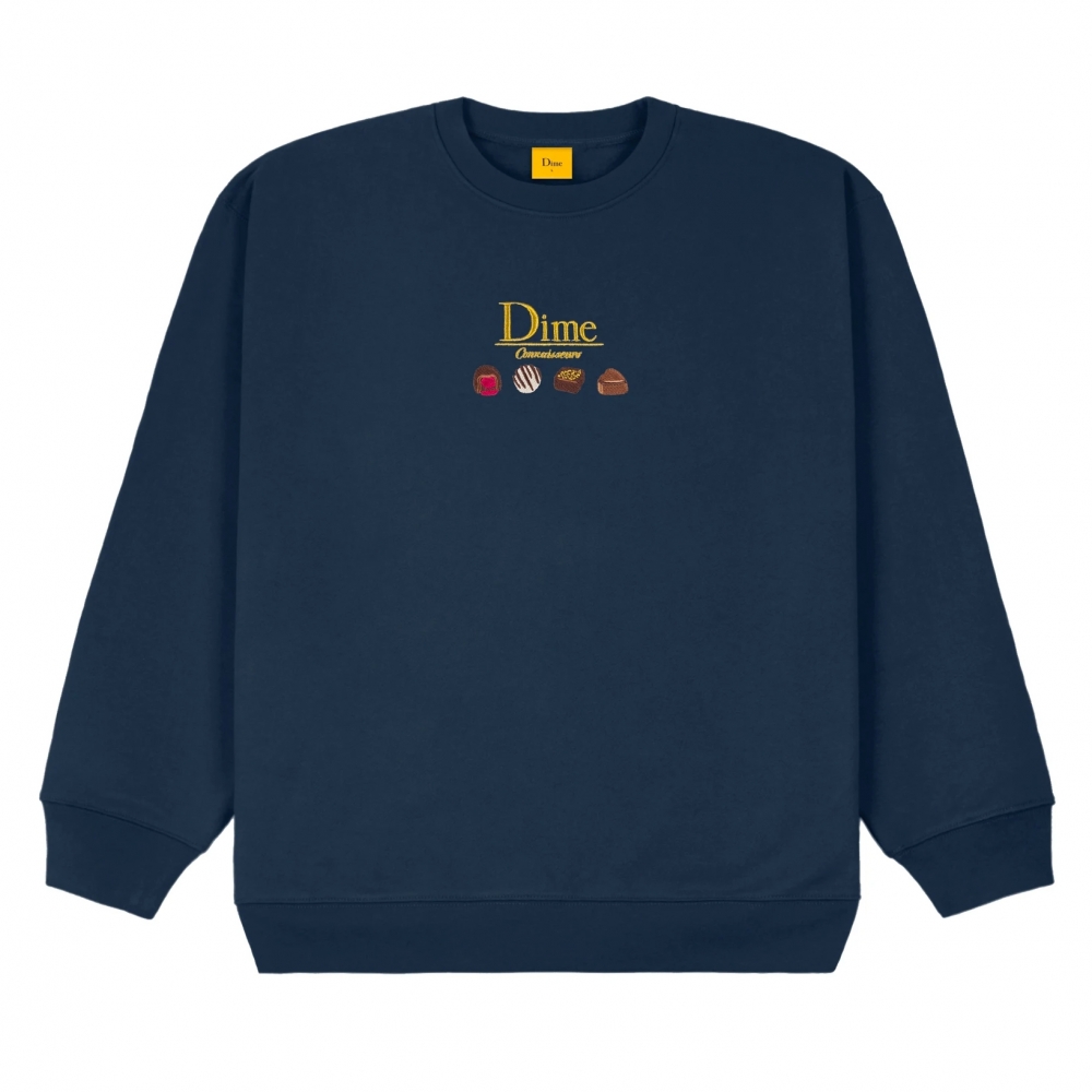 Dime Classic Connaisseurs Embroidered Crew Neck Sweatshirt (Navy)