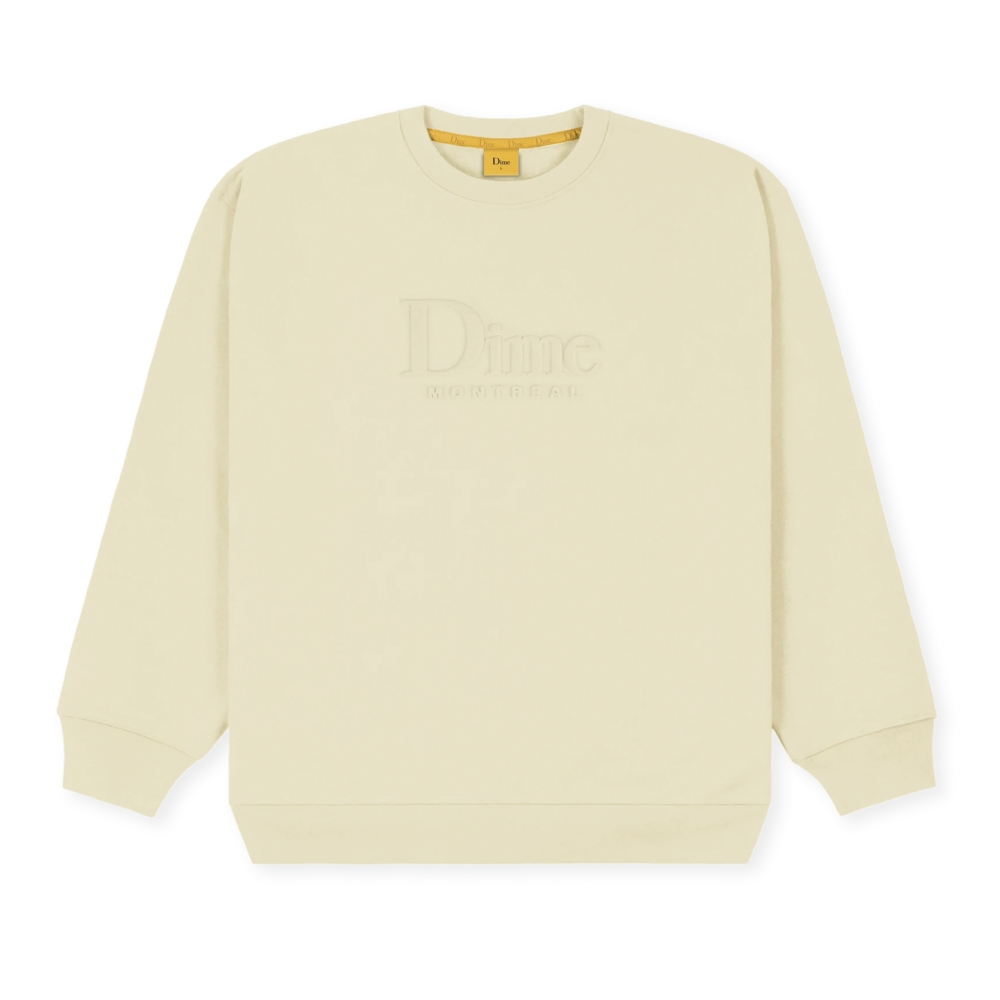 Dime Classic Embossed Crew Neck Sweatshirt (Cream)