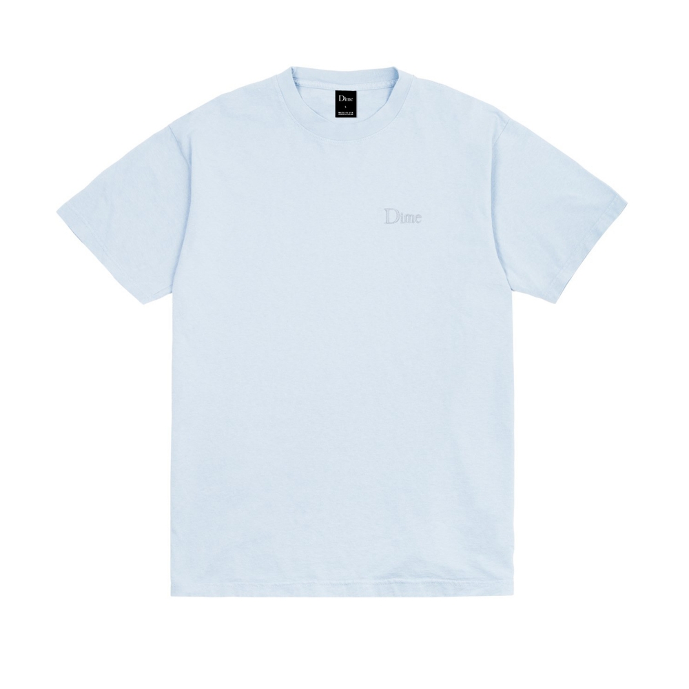 Dime Classic Embroidered T-Shirt (Light Blue)