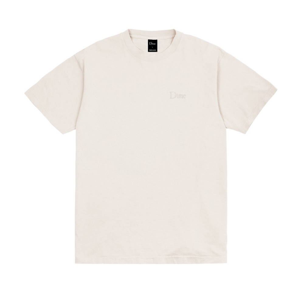 Dime Classic Embroidered T-Shirt (Light Grey)