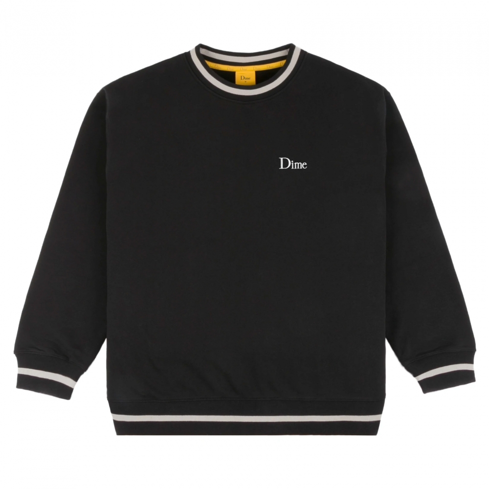 Dime Classic French Terry Crew Neck Sweatshirt (Black)