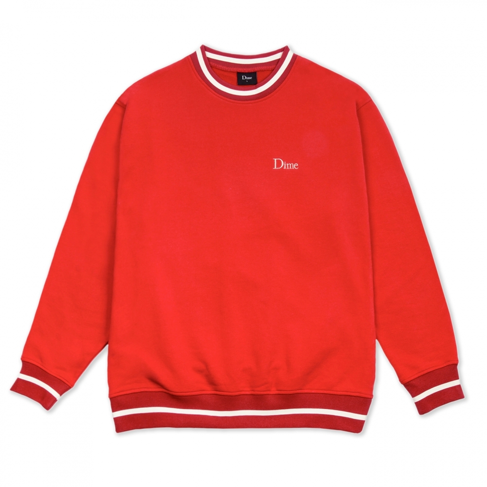 Dime Classic French Terry Crew Neck Sweatshirt (Red)
