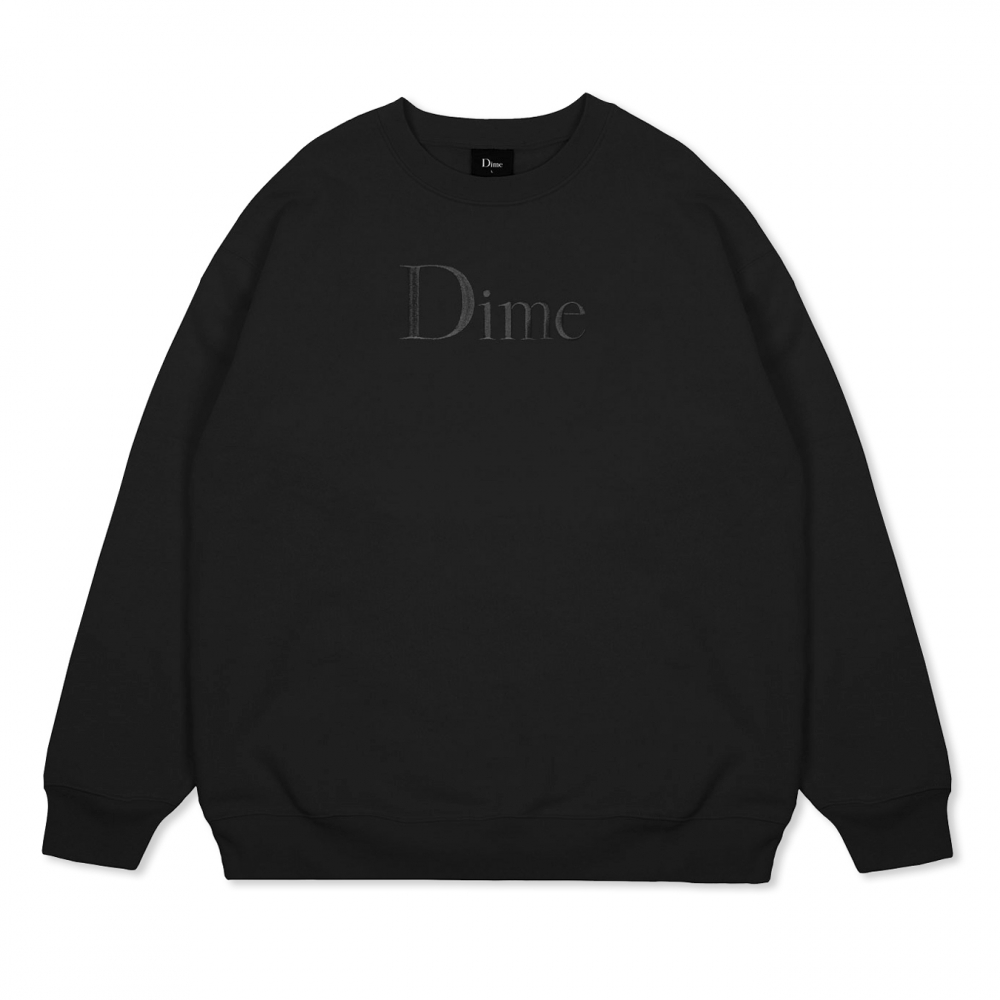 Dime Classic Logo Crew Neck Sweatshirt (Black)