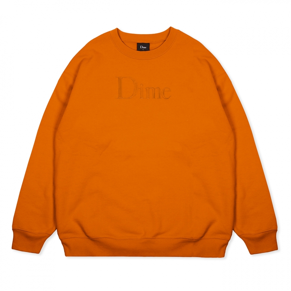 Dime Classic Logo Crew Neck Sweatshirt (Orange)