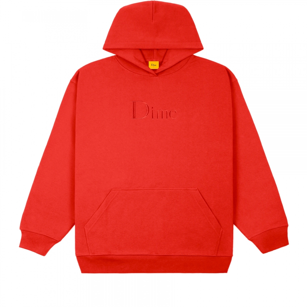 Dime Classic Logo Embroidered Pullover Hooded Sweatshirt (Cherry)