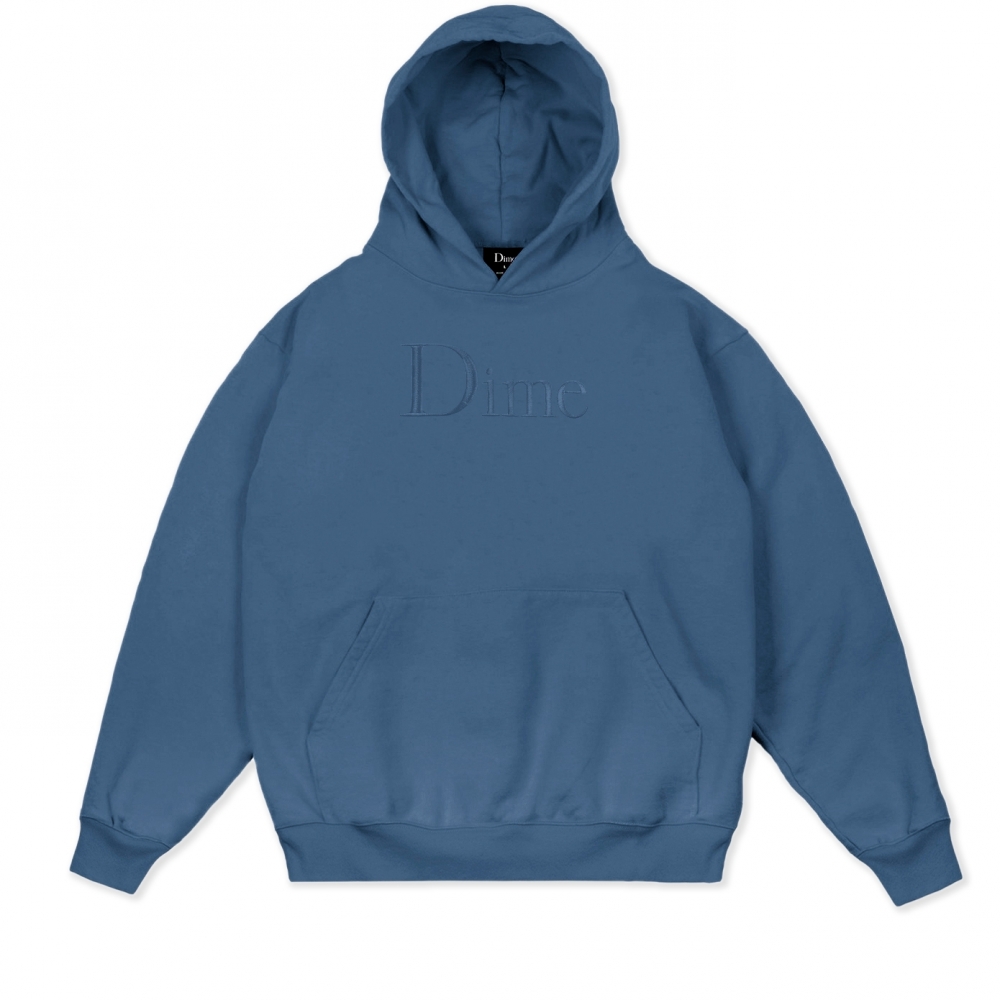 Dime Classic Logo Embroidered Pullover Hooded Sweatshirt (Slate)