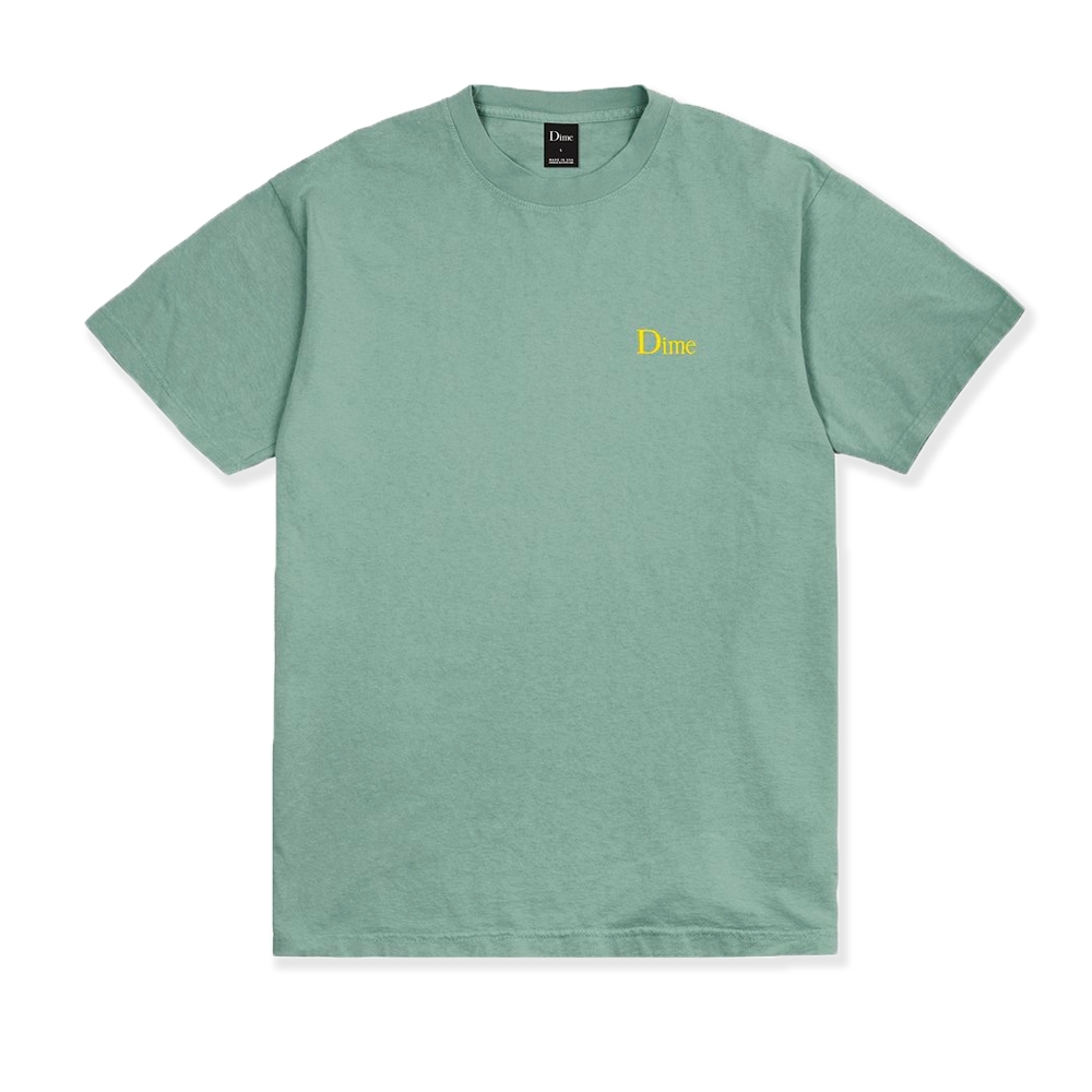 Dime Classic Logo Embroidered T-Shirt (Atlantic Green)