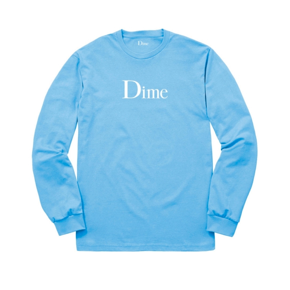 Dime Classic Logo Long Sleeve T-Shirt (Blue)