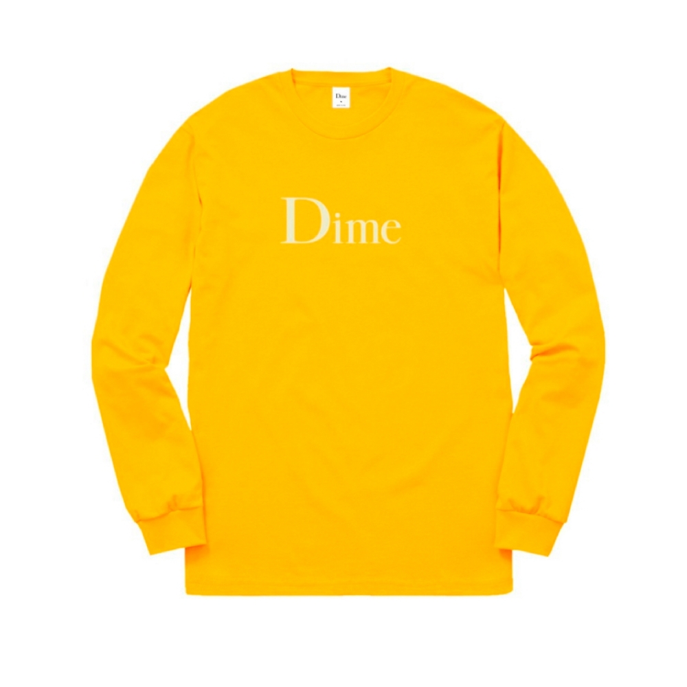 Dime Classic Logo Long Sleeve T-Shirt (Gold)