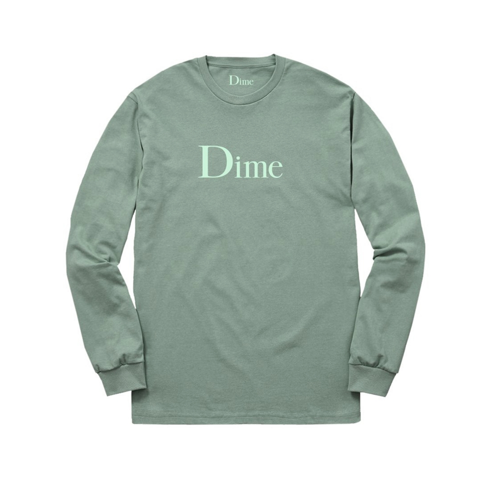 Dime Classic Logo Long Sleeve T-Shirt (Green)