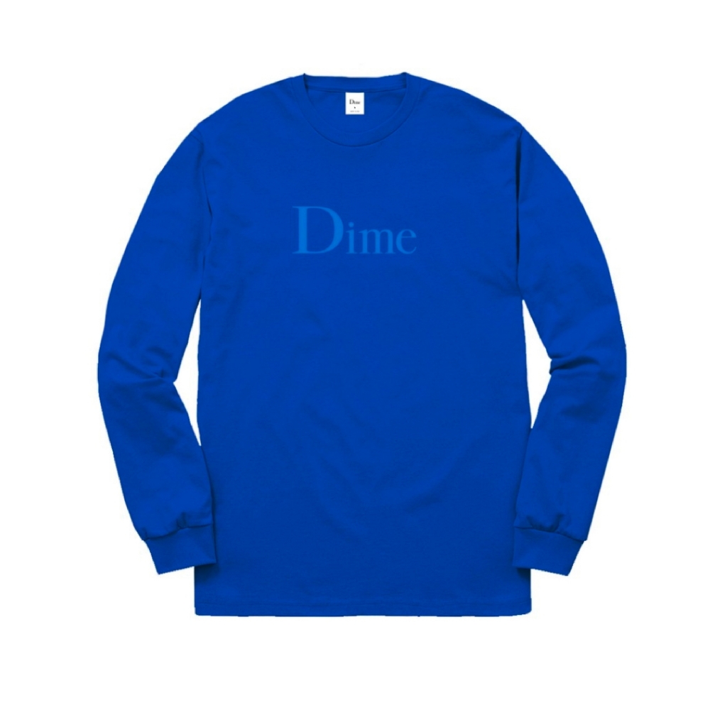 Dime Classic Logo Long Sleeve T-Shirt (Royal)