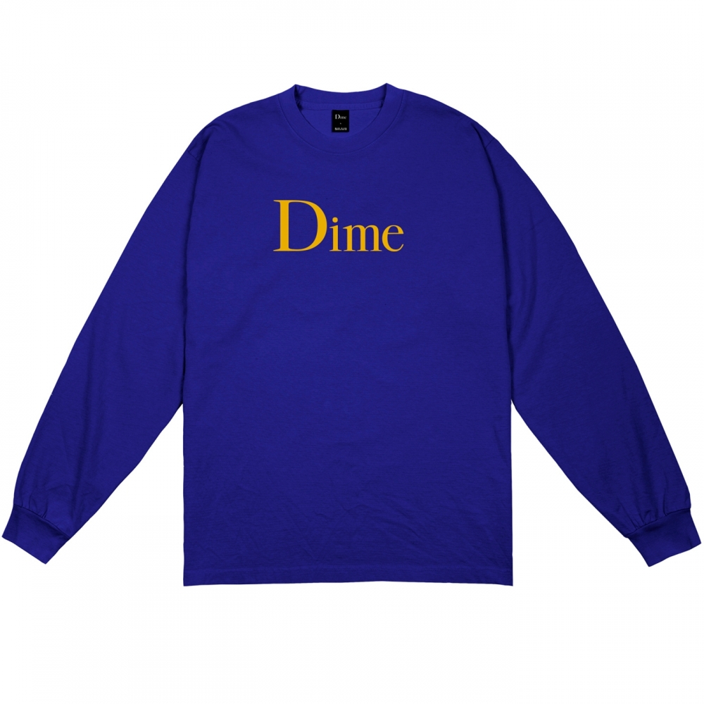 Dime Classic Logo Long Sleeve T-Shirt (Royal)