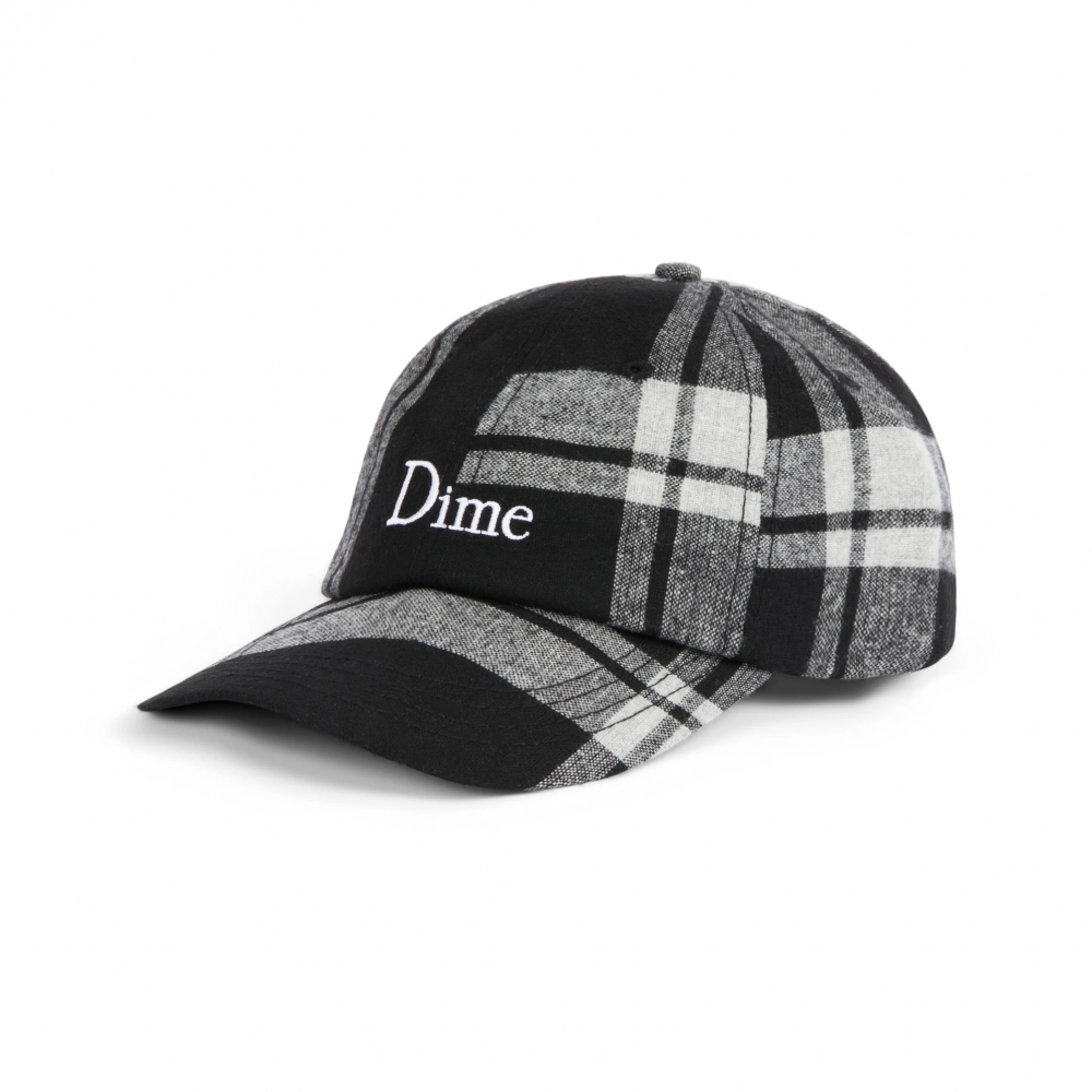 Dime Classic Logo Plaid Cap (Black)