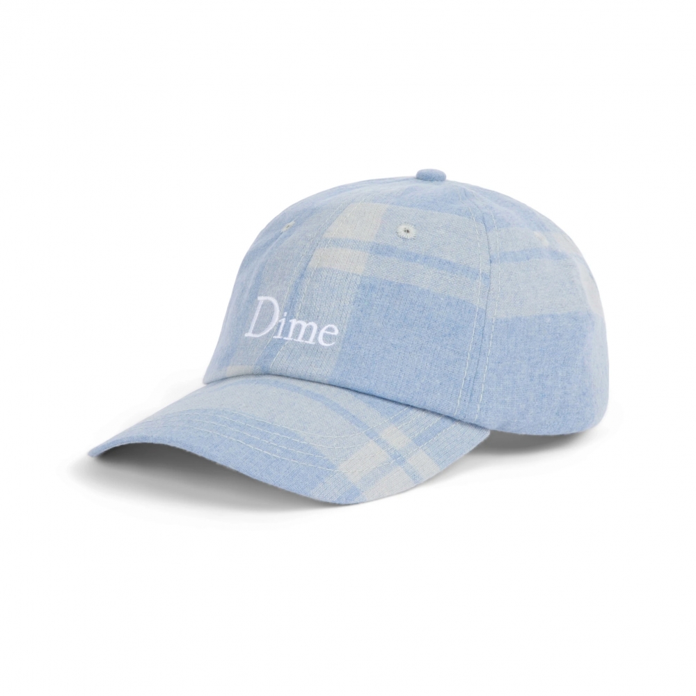 Dime Classic Logo Plaid Cap (Light Blue)