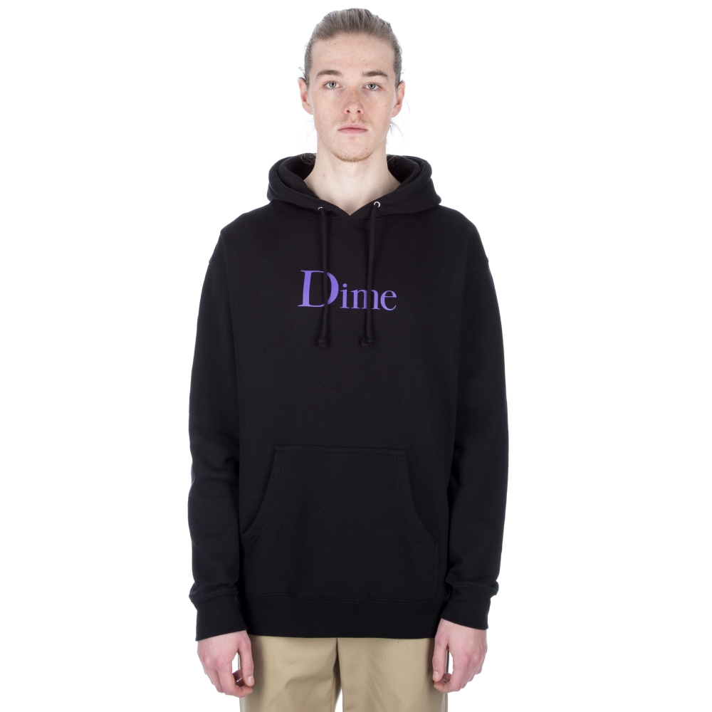 Dime Classic Logo Pullover Hooded Sweatshirt (Black)