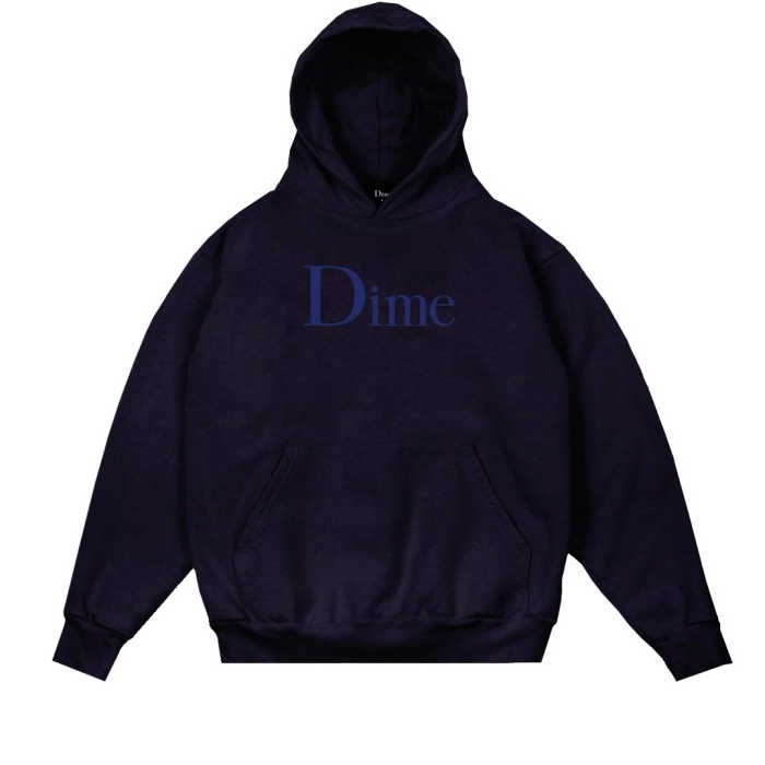Dime Classic Logo Pullover Hooded Sweatshirt (Navy)