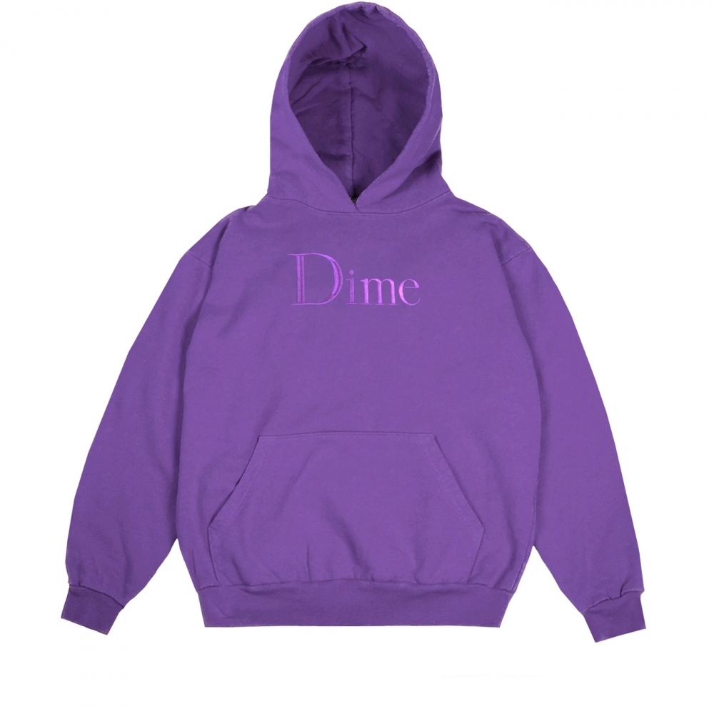 Dime Classic Logo Pullover Hooded Sweatshirt (Purple)