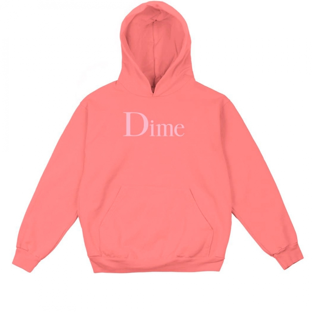 Dime Classic Logo Pullover Hooded Sweatshirt (Salmon)