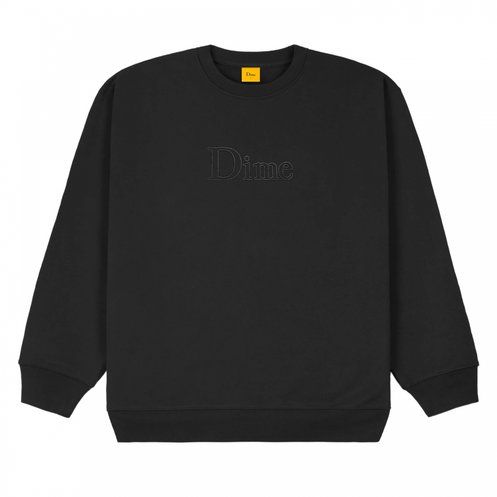 Dime Classic Outline Crew Neck Sweatshirt (Black)