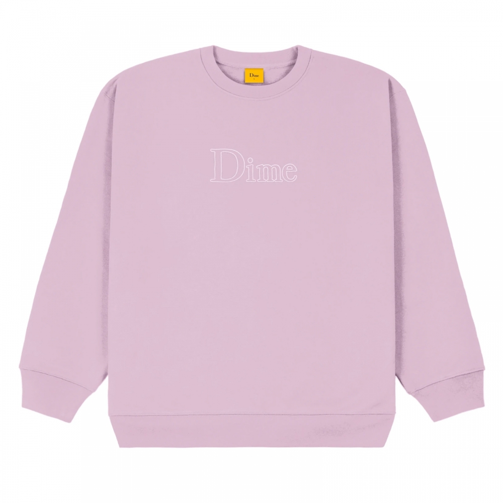 Dime Classic Outline Crew Neck Sweatshirt (Lavender Frost)