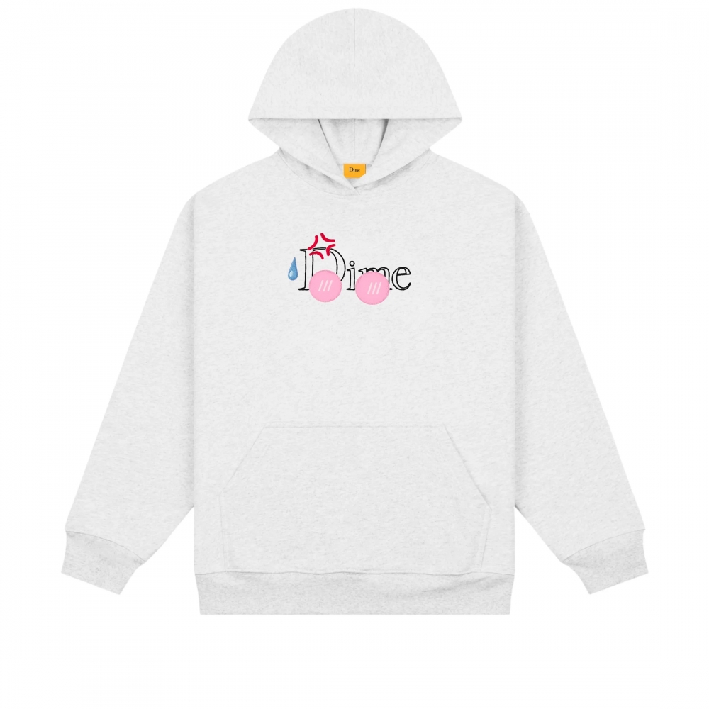 Dime Classic Senpai Embroidered Pullover Hooded Sweatshirt (Ash)