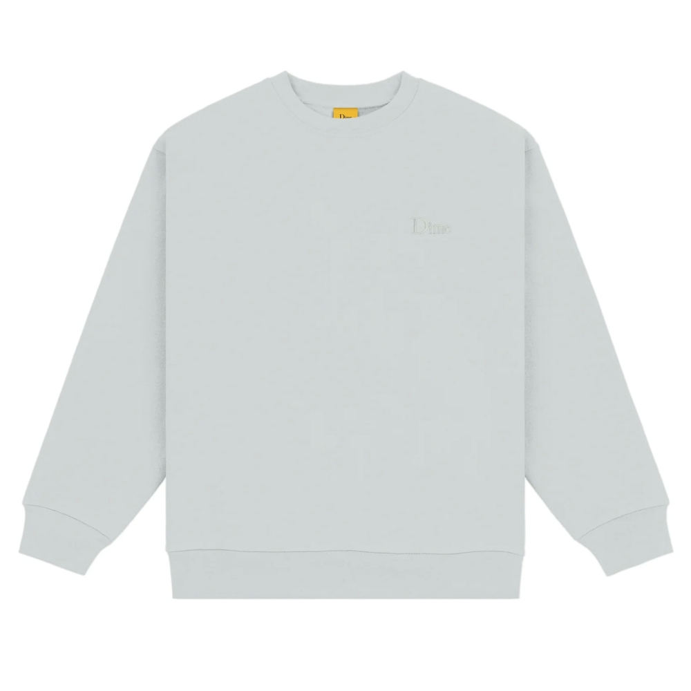 Dime Classic Small Logo Embroidered Crew Neck Sweatshirt (Ice Water)