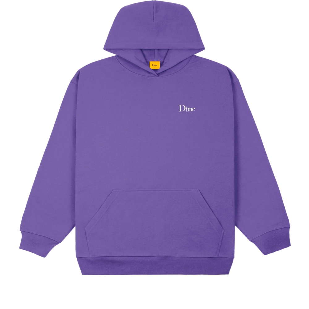 Dime Classic Small Logo Embroidered Pullover Hooded Sweatshirt (Iris)