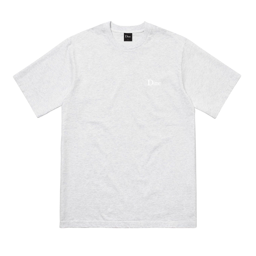 Dime Classic Small Logo Embroidered T-Shirt (Ash)
