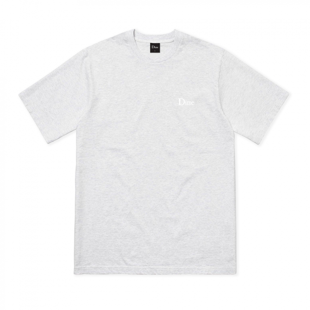 Dime Classic Small logo Embroidered T-Shirt (Ash)