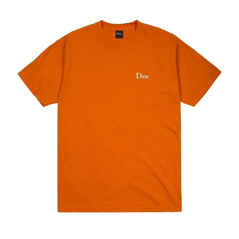 Dime Classic Small Logo Embroidered T-Shirt (Burnt Orange)