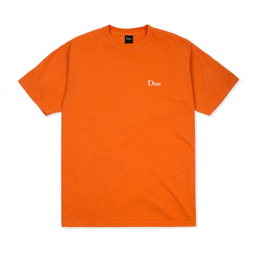 Dime Classic Small logo Embroidered T-Shirt (Burnt Orange)