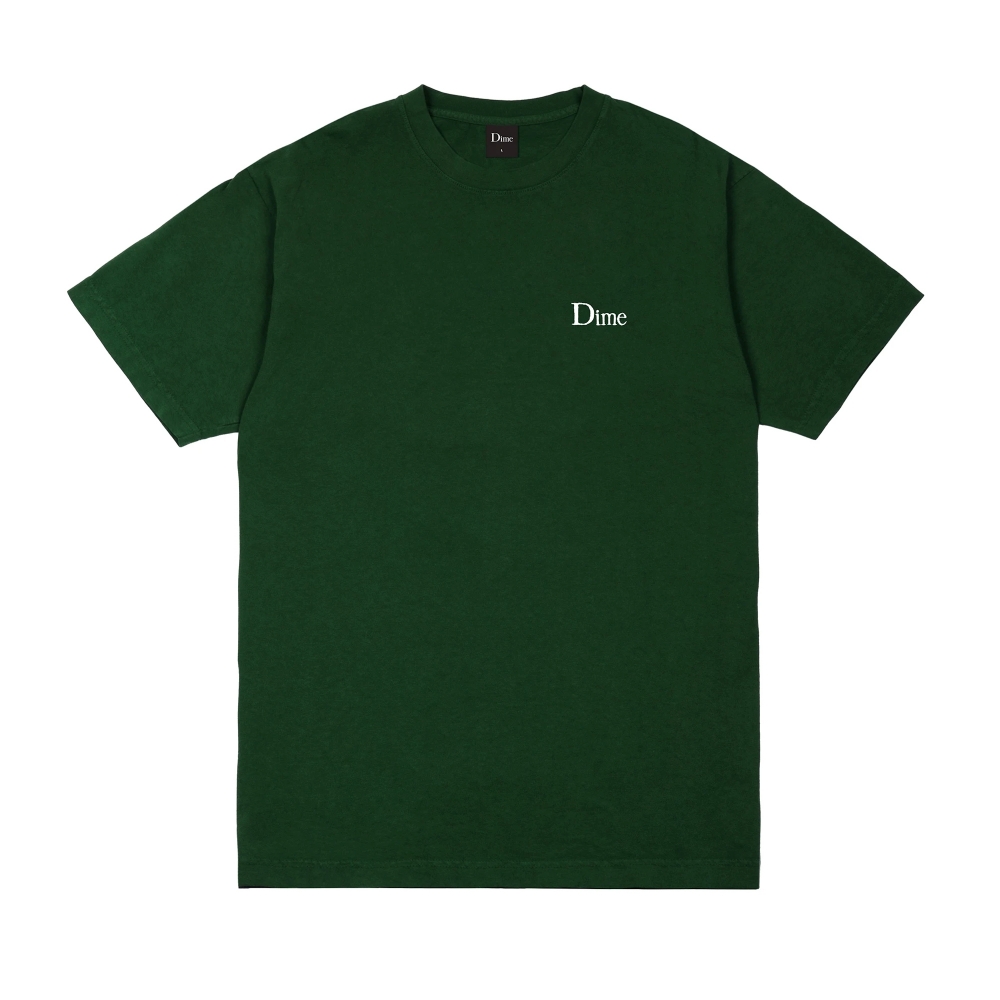 Dime Classic Small Logo Embroidered T-Shirt (Forest)