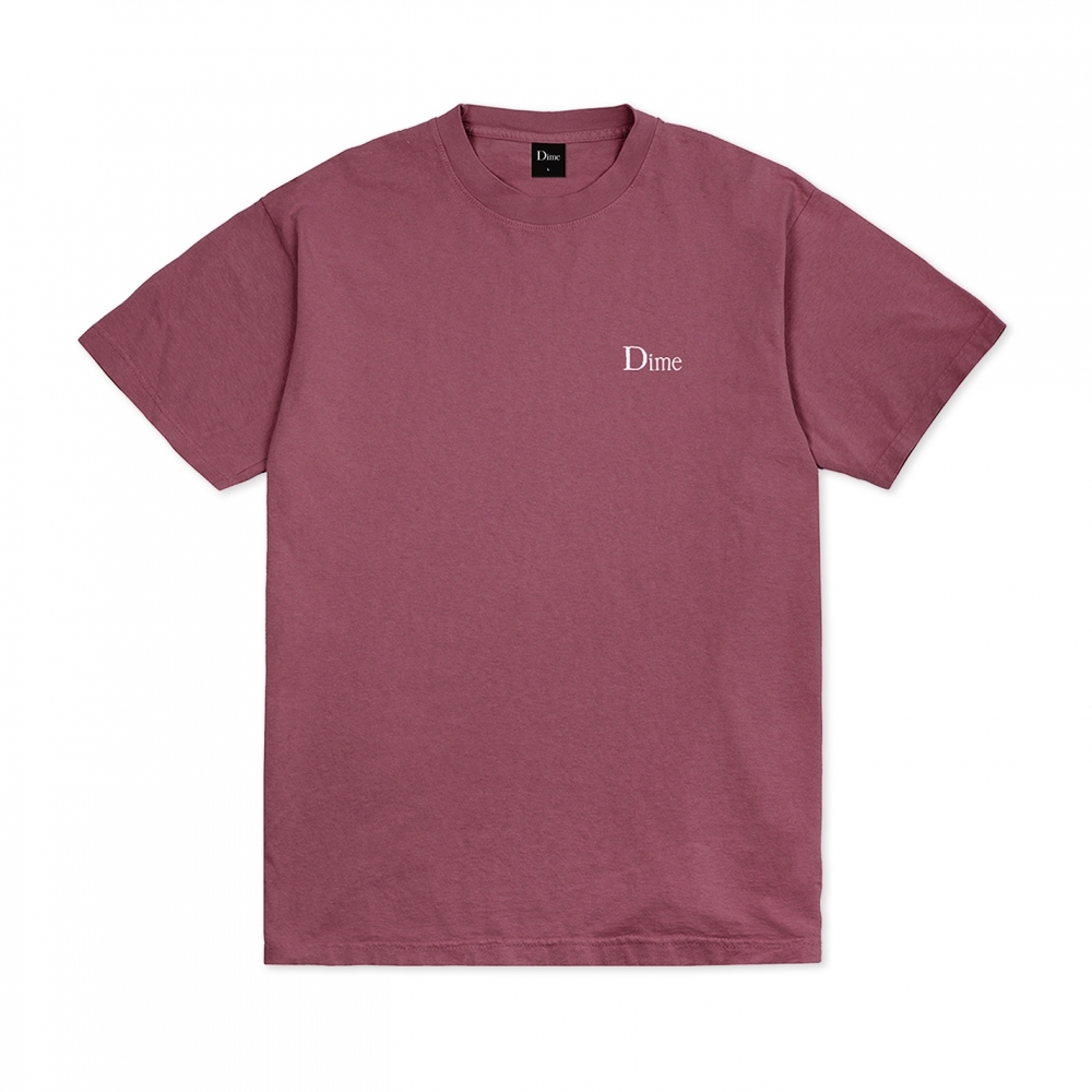 Dime Classic Small Logo Embroidered T-Shirt (Mauve)