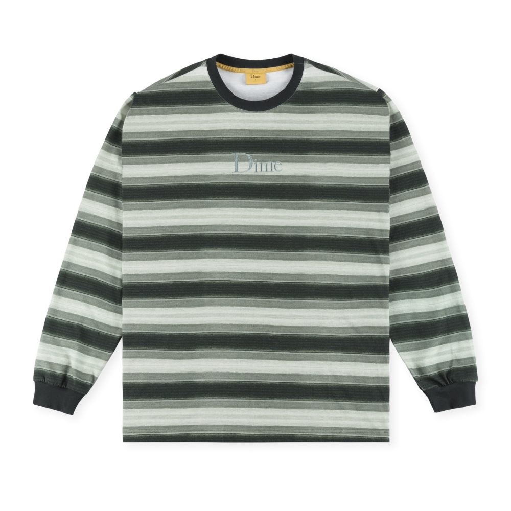Dime Classic Striped Long Sleeve T-Shirt (Green)