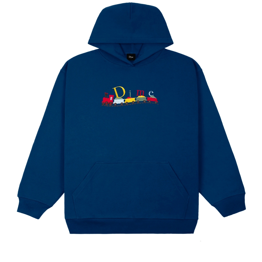 Dime Classic Train Embroidered Pullover Hooded Sweatshirt (Navy)