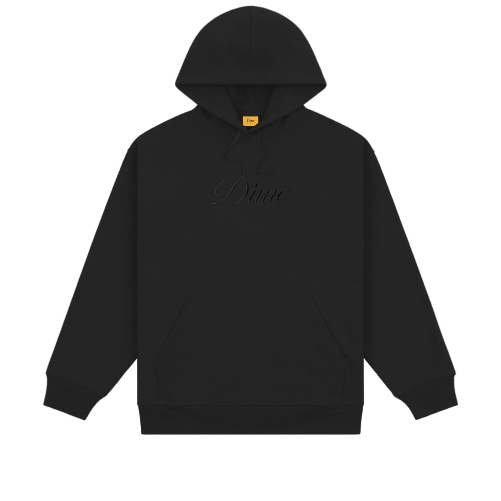 Dime Cursive Logo Pullover Hooded Sweatshirt (Black)
