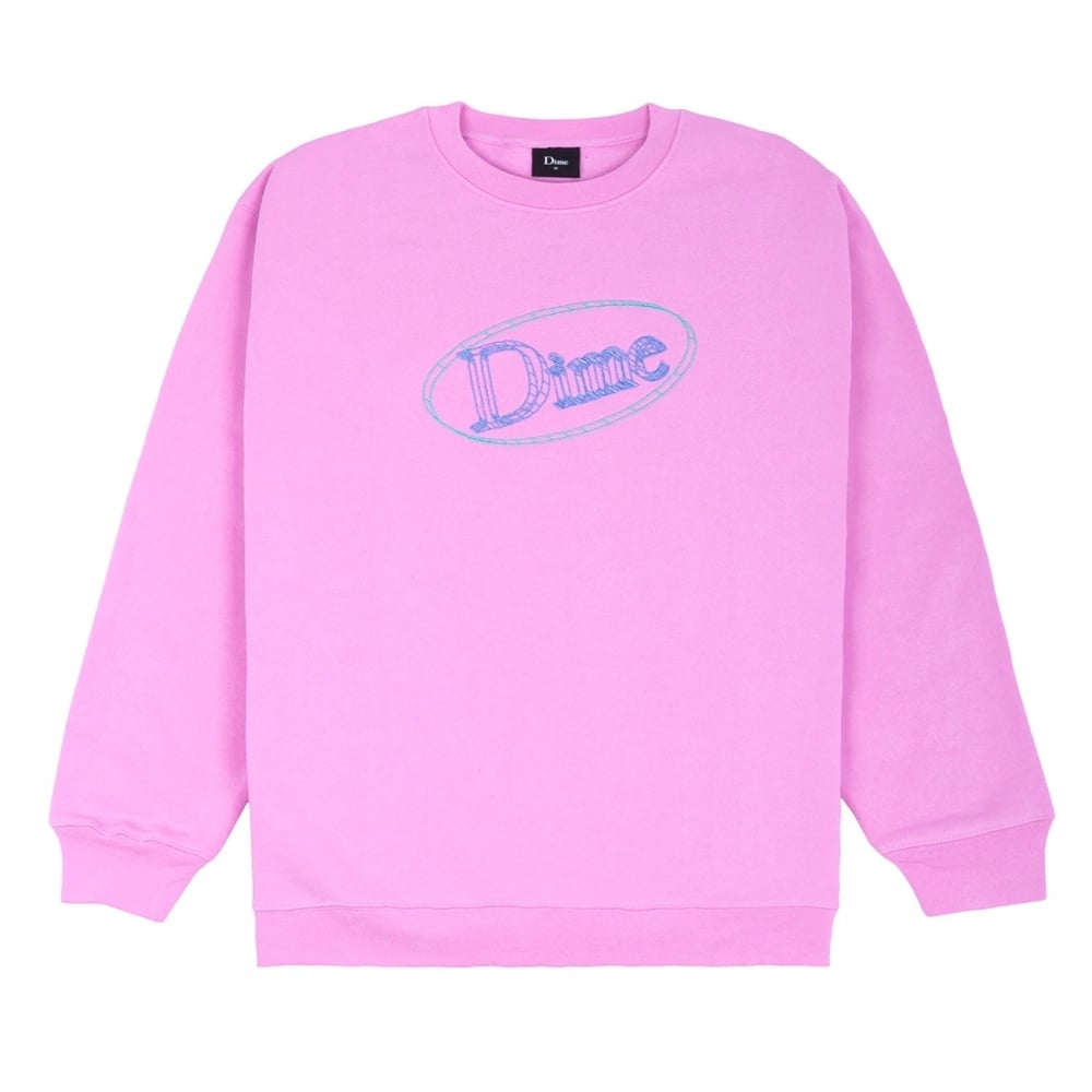 Dime DIMECAD Embroidered Crew Neck Sweatshirt (Light Pink)