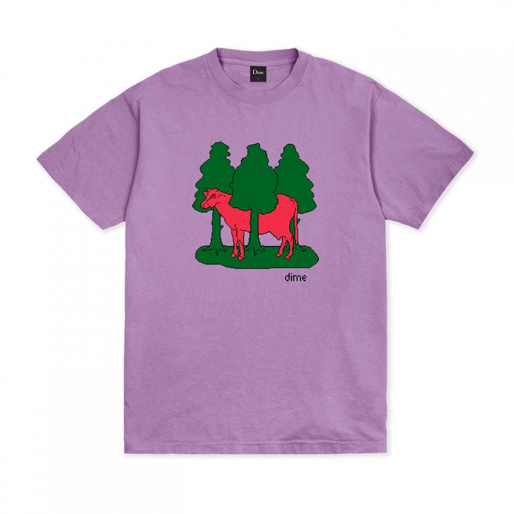 Dime Forest Cow T-Shirt (Lavender)