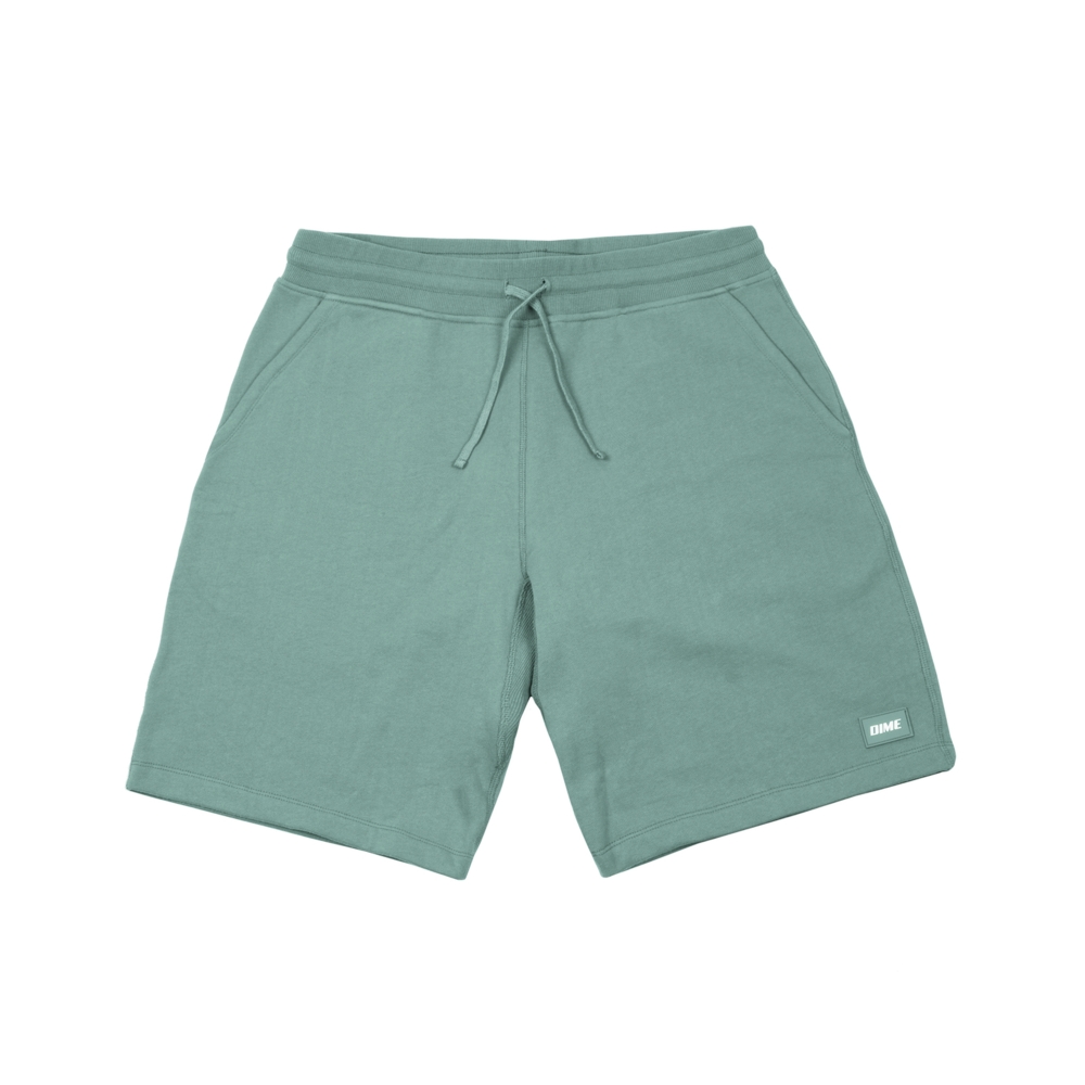 Dime French Terry Shorts (Washed Green)