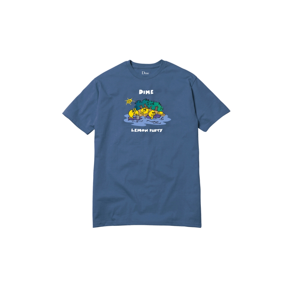 Dime Lemon Party T-Shirt (Slate Blue)