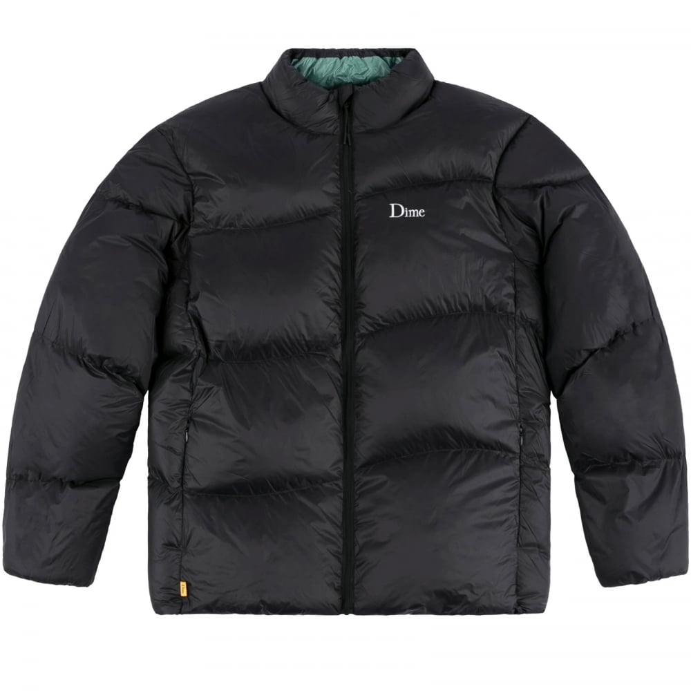 Dime Midweight Wave Puffer Jacket (Black) - DIMEF02BLK - Consortium