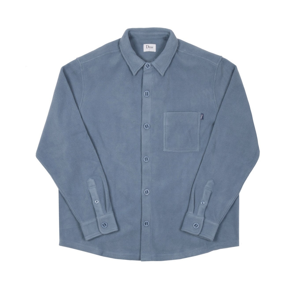 Dime Polar Fleece Button Up Shirt (Light Blue)