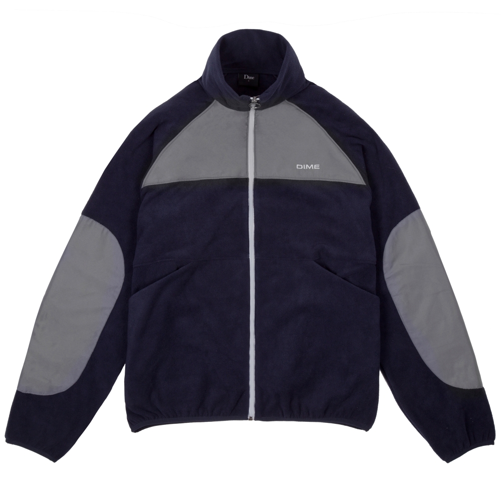 Dime Polar Fleece Track Jacket (Navy/Charcoal)